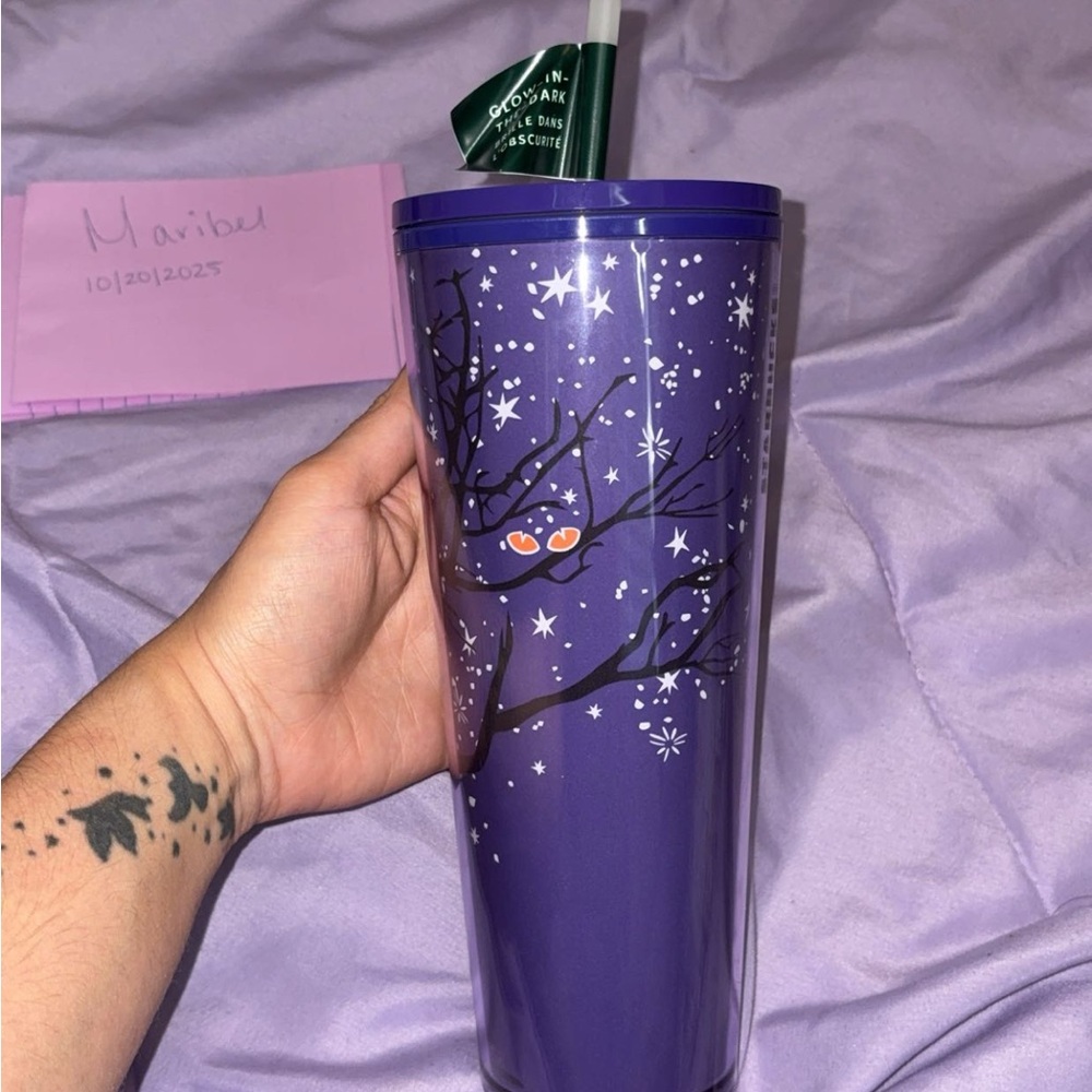 Glow in the Dark Tumbler with Starry Night Design